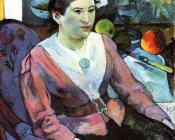 保罗高更 - Portrait of a Woman with Cezanne Still Life